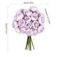 thumbnail image 3 of Artificial Peony Bouquet 27 Heads Faux Silk Flowers in Raffia Wrap Realistic Fake Peonies for Home Decor Vase Flowers for Living Room Table Centerpiece Wedding Farmhouse 1PCS, 3 of 6