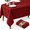 Red-60"x120"(Rectangle), variant on Table Cloths Rectangle 8ft 2-pack Waterproof Slub Textured