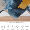 thumbnail image 6 of Minimalist Style Flannel Blanket for Bed,Travel and Camping, Modernism Blue Gold Collage Art Super Soft Cozy Blanket for All Seasons 60"x80", 6 of 7