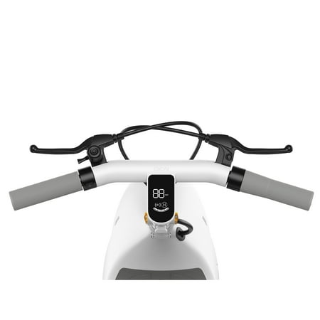 OKAI - Ceetle Pro Electric Scooter with Foldable Seat w/35 Miles Operating Range & 15.5mph Max Speed - White