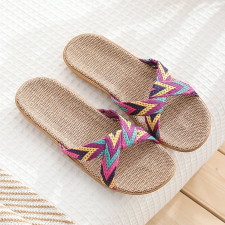 

〖Yilirongyumm〗 Purple 35-36 Slippers For Women Slides Fashion Slip Slippers Beach Casual Women s Indoor Home On Shoes Women s Slipper