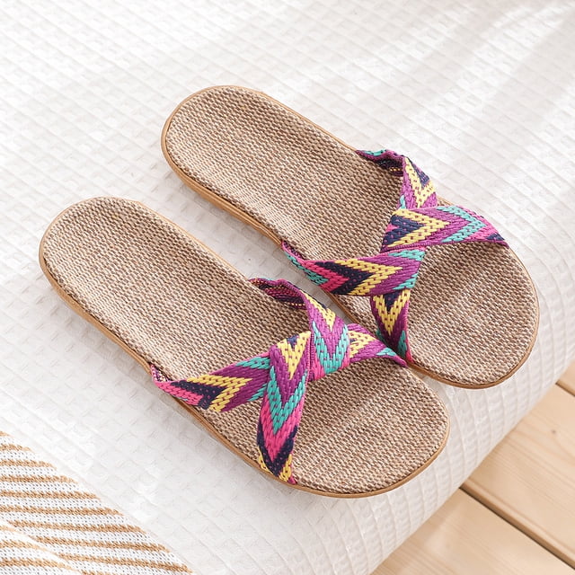 RKSTN Pantoufles pour Femmes Mode Décontractée à Enfiler Sandales d'Intérieur Pantoufles de Maison Chaussures de Plage,Pantoufles pour Femmes Intérieur Extérieur