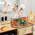 thumbnail image 2 of Ryvnso 2 Pack Qtip Holder Organizer Flower Oil Painting Bathroom Cotton Swabs Cans Storage Canister, 2 of 7