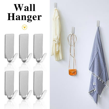 

Self-Adhesive Household Stainless Steel Wall Hook Hook Hanger Key Hanger Rack