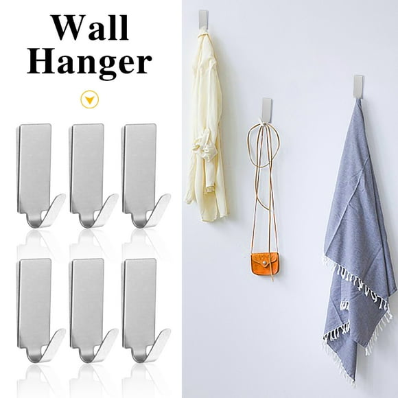 Self-Adhesive Household Stainless Steel Wall Hook Hook Hanger Key Hanger Rack