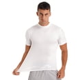 thumbnail image 2 of Xnihocha 3 Pack Men's Mock Neck Short Sleeve T-shirt Athletic Running Gym Workout Basic Tee Tops White L, 2 of 7
