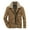 Khaki, variant on Men's Long Sleeve Corduroy Turndown Lapel Mid-Length Jacket Solid Color Comfy Thickened Lamb Coat Corduroy Coat Stand Collar Pocket Leather Coat Windproof Warm Coat