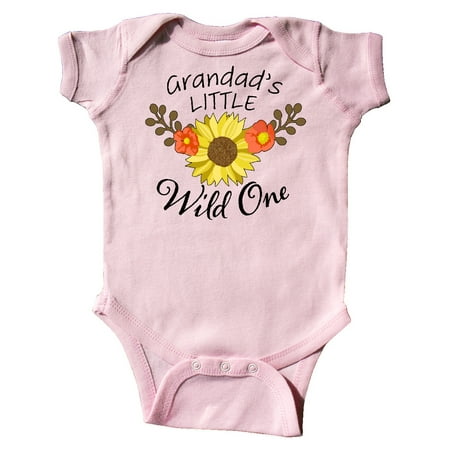 

Inktastic Grandad s Little Wild 1 with Beautiful Sunflower Gift Baby Boy or Baby Girl Bodysuit