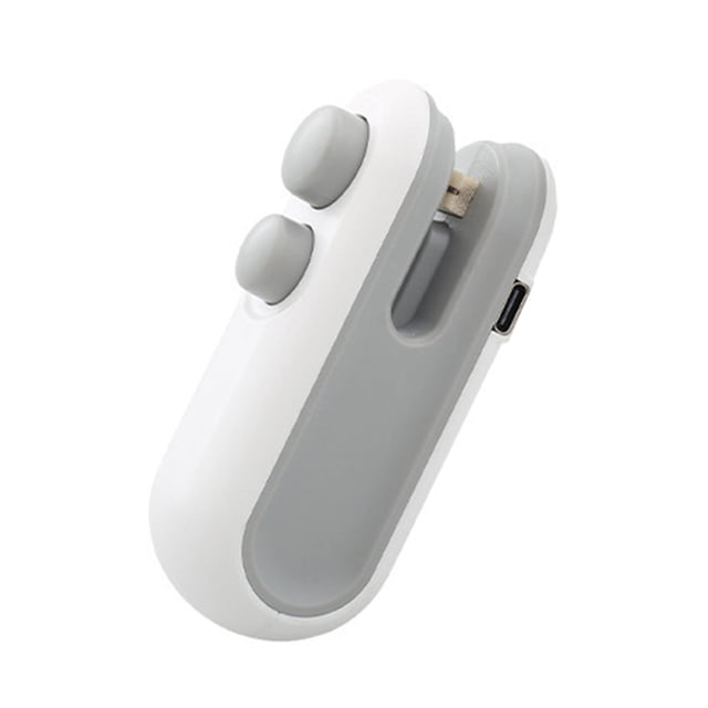 Mini máquina portátil de sellado de bolsas térmicas para uso doméstico, selladora recargable, selladora al vacío, selladora térmica de bolsas de plástico, Clipwhite