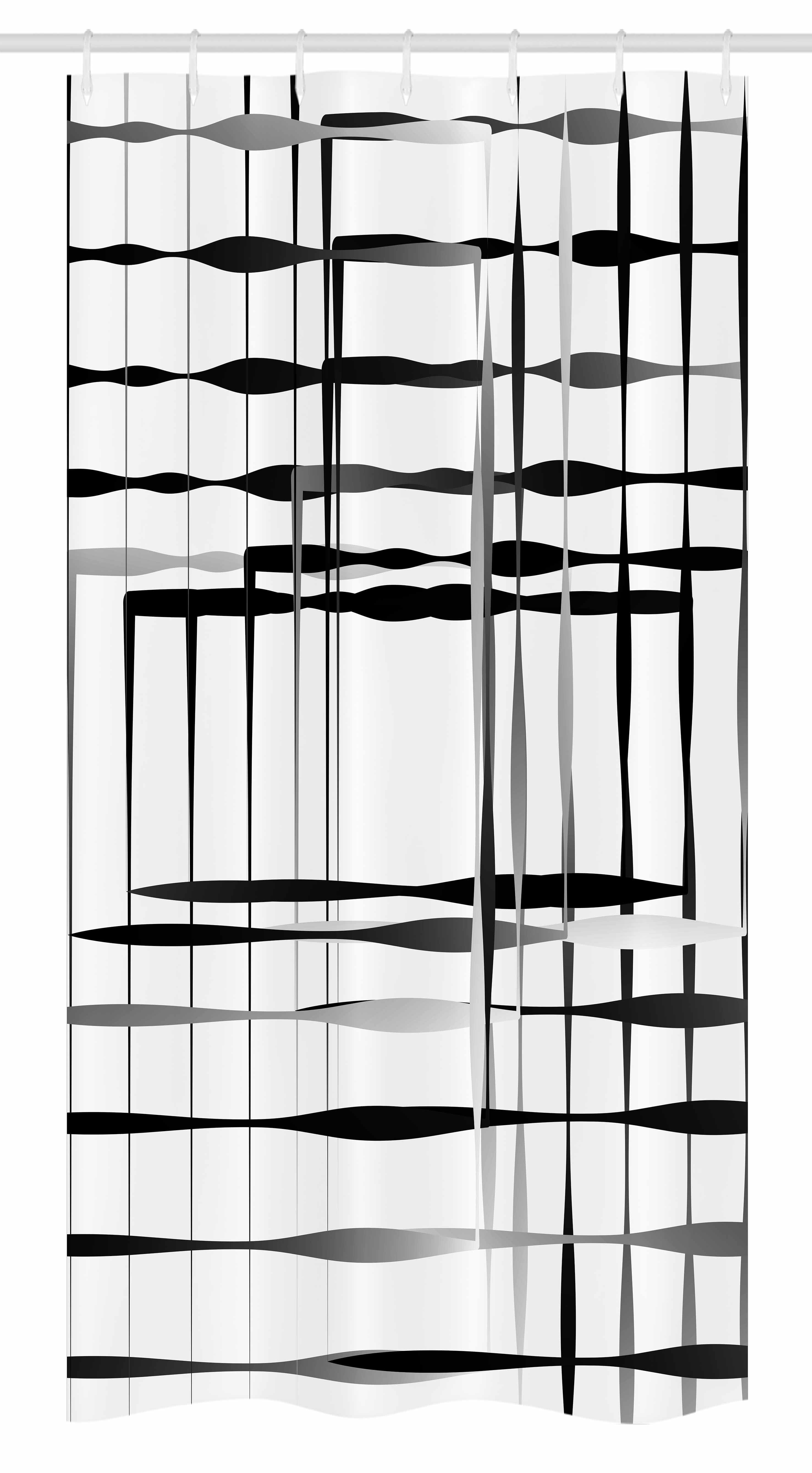 Modern Art Stall Shower Curtain, Minimalist Image with Simplistic