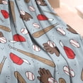thumbnail image 3 of Blue Baseball Gear Pattern Blanket,Comfortable Soft Lamb Wool Throw Blanket,All Season,Warm Lightweight Blankets for Sofa Bed Couch Living Room Chair,30"x40", 3 of 4