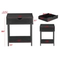 thumbnail image 2 of JJS Side End Table, Nightstand, Bedside Table with Drawer and Storage Shelves, Sofa Table for Living Room, Bedroom, Accent Furniture, Easy Assembly, Black, 2 of 8