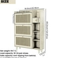 thumbnail image 4 of Delicate Shoe Cabinet With 3 Flip Drawers & Umbrella Storage, 4 of 6