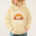 thumbnail image 5 of Sudadera con capucha de moda para mujer Sudadera con estampado de capibara Tops casuales de manga larga unisex, 5 of 5