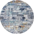 thumbnail image 2 of Rugs.Com Malibu Collection Round Rug ‚Äì 5 Ft Round Grey Low-Pile Rug Perfect For Kitchens, Dining Rooms, 2 of 4