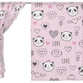 thumbnail image 3 of GZHJMY Love Panda Pink Sheer Window Curtain Panel Drape 55x78 Inch for Living Room Bedroom Kids Room 2 Piece Home Decor, 3 of 4