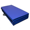 ALEKO Folding Thick Velcro Gym Mat 4 x 8 Feet Blue