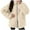 White, variant on Jacket For Women Women's Casual Full Zip Up Sherpa Lined Hoodie Sweatshirt Jacket Coat Khaki,XL