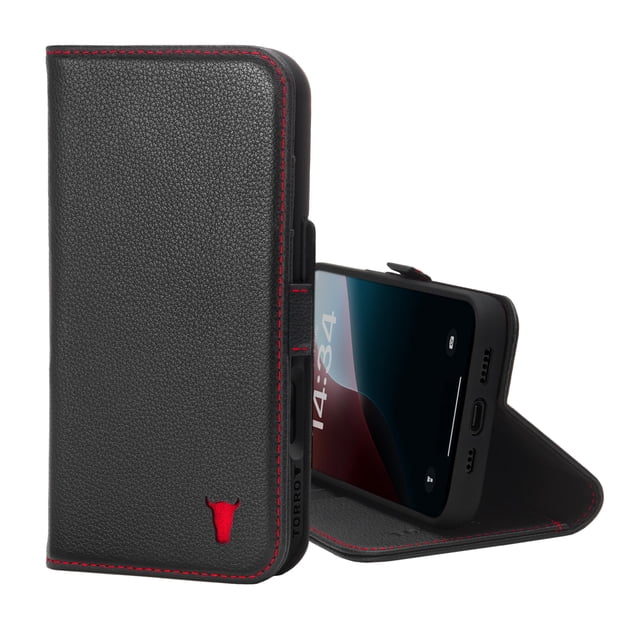 Funda TORRO Premium de piel tipo cartera para iPhone 16 Pro de 6.3 pulgadas