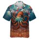 thumbnail image 2 of Camisas de verano para hombre 2024, novedad, con estampado 3D de tentáculos de pulpo, ropa con patrón creativo, camisetas de manga corta con solapa, 2 of 4