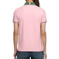thumbnail image 4 of Fengqque Women's Summer Short Sleeve Lapel Button Polo Shirts Loose Waist-cinching Women's T-shirt Pink-B L(L), 4 of 6
