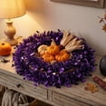 thumbnail image 6 of Halloween Tinsels Garland, Halloween Decorations Indoor Outdoor Fall Home Decor Accents, Black Purple Silvery Foil with Bats for Mantel, Staircase, Door, 6 of 6