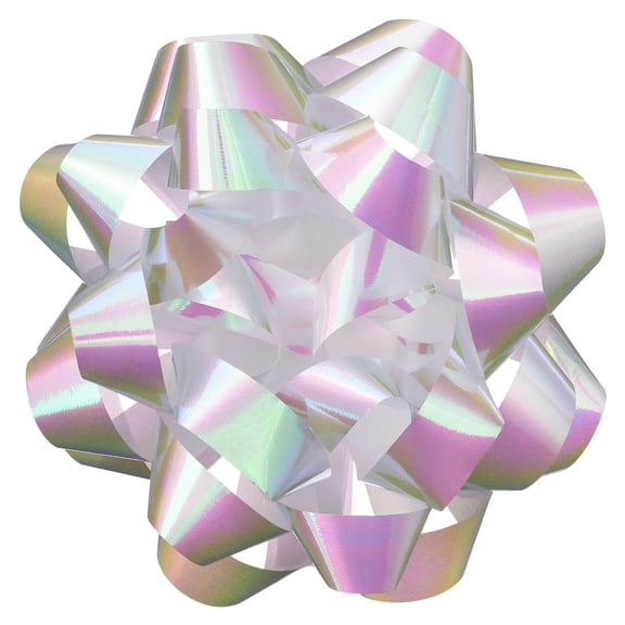 12 Pack: 5.75" White Holographic Gift Bow by Celebrate It