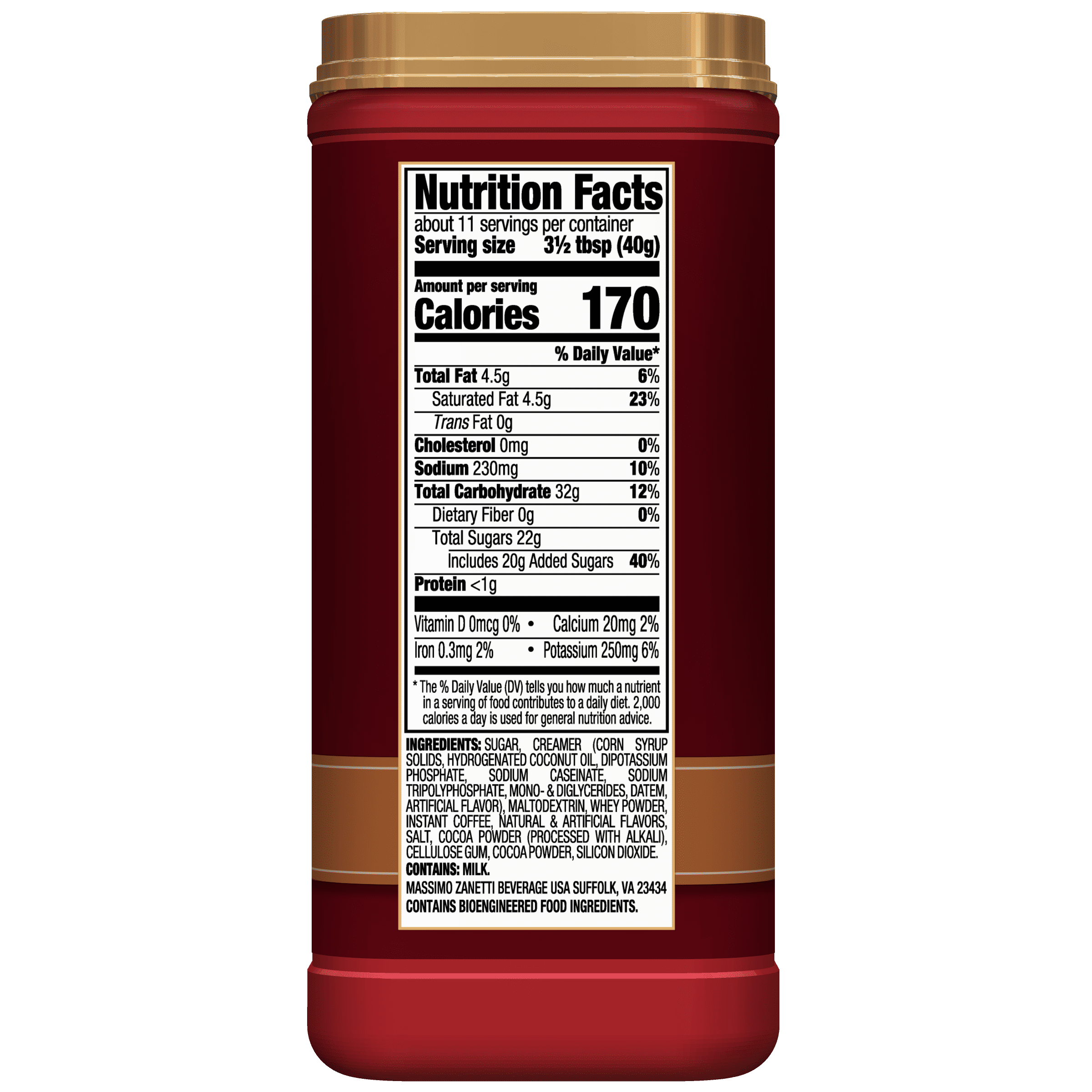 (4 pack) Hills Bros. English Toffee Cappuccino Instant Coffee Mix, 16 Ounce Canister