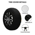 thumbnail image 4 of Gaeub Colorful Flowers 14-17in Tire Cover, Spare Tire Cover, for Camper Caravan, Trailer, Car, Truck, SUV, Jeep - 15 inch, 4 of 9