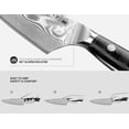 thumbnail image 3 of Cuchillo de chef ASETY Damascus VG10 de acero, 20 cm, afilado, 3 of 6