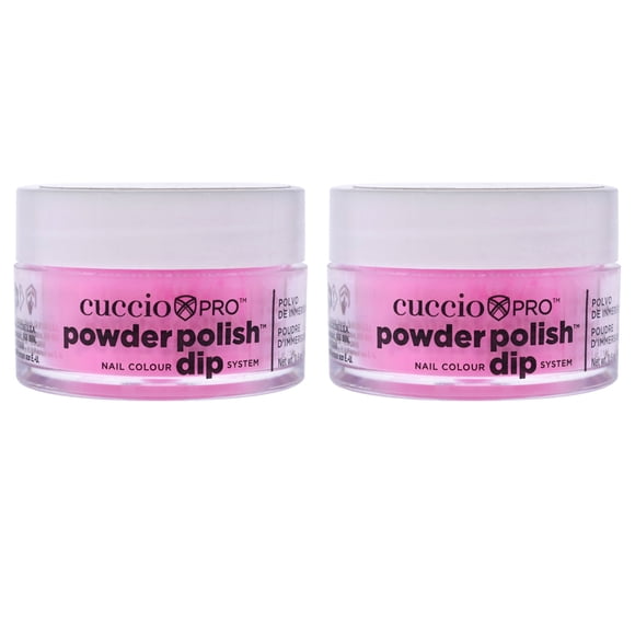 Pro Système de Trempage de Couleur pour Ongles en Poudre - Rose Néon Vif par Cuccio Pro pour Femmes - Poudre pour Ongles 0,5 oz - Lot de 2