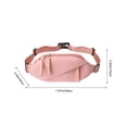 thumbnail image 3 of Bolsa de pecho de nailon impermeable con correa ajustable, riñonera multiusos tipo bandolera para deportes, viajes y uso diario, 20x10x8 cm, negro, rosa, blanco, rojo, naranja, 3 of 6