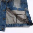 thumbnail image 2 of Chaleco vaquero de estilo ajustado y moderno para hombre, chaleco vaquero para hombre, chaleco informal con bandera, 2 of 5