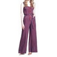 thumbnail image 5 of Free People Womens Striped Jumpsuit, Red, 2, 5 of 7