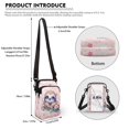 thumbnail image 6 of Chririnla 2 Zippers Cell Phone Purse for Yoga Travel, Polyester Lightweight Cross Body Phone Purse, Cute Sloth Floral Print, 6 of 10