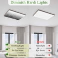 thumbnail image 5 of Black Geometric Magnetic Fluorescent Light Covers for Ceiling Lights 2x4Ft,Modern White Stripe Abstract Distortion Art Office Classroom Kitchen Drop Ceiling Light Covers Filters Shade Panel 4Packs, 5 of 9