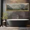 thumbnail image 5 of IDEA4WALL Extra Large Framed Canvas Print Wall Art Pastoral Beauty Classic Mountainous Landscape Fine Art Nature Classic Pastel Artwork Abstract Wall Decoration Relax/Calm for Living Room - 60"x20", 5 of 5