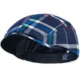 thumbnail image 2 of MG Plaid Ivy Newsboy Cap Hat (Medium, Navy), 2 of 3