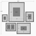 thumbnail image 7 of Kate and Laurel Gallery Transitional Frame Set, Set of 5, Black, Sophisticated Picture Frame Collage With Multiple Sizes Included, 7 of 7