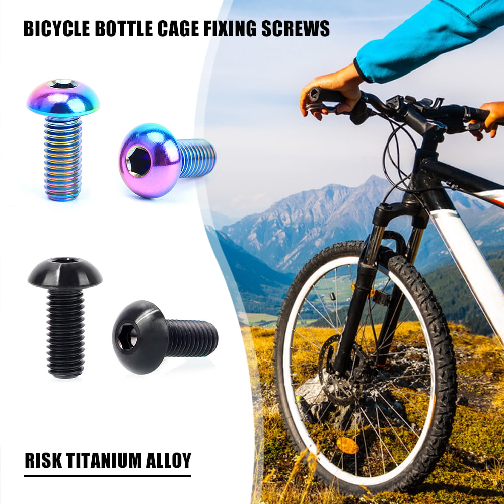 2pcs TC4 Titanium Alloy Mountain Road Bike Water Bottle Cage Fixing Bolts Screw