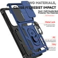 thumbnail image 4 of Dteck Case for Samsung Galaxy S25 Ultra ,Shockproof TPU+PC Built-in 360° Rotate Ring Kickstand Magnetic Shockproof Back Cover for Galaxy S25 Ultra,Blue, 4 of 9