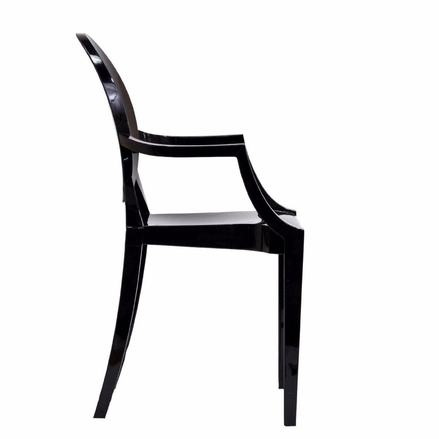 Nicer Furniture Black Ghost Arm Chair
