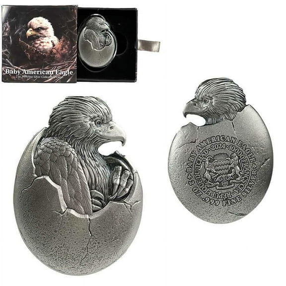 2024 Chad 2 oz Silver Baby American Eagle High Relief Coin .999 Fine