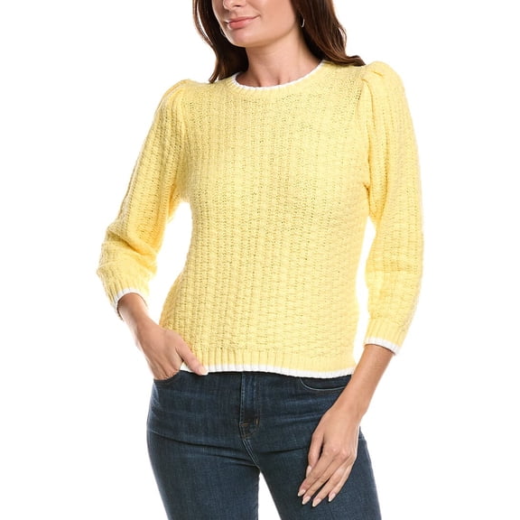 Michael Stars womens Lenora Sweater, l, Yellow