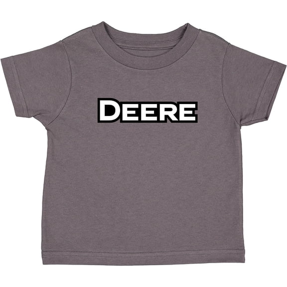 John Deere Infant Baby Boys Deere Print Short Sleeve Tshirt in Charcoal Gray