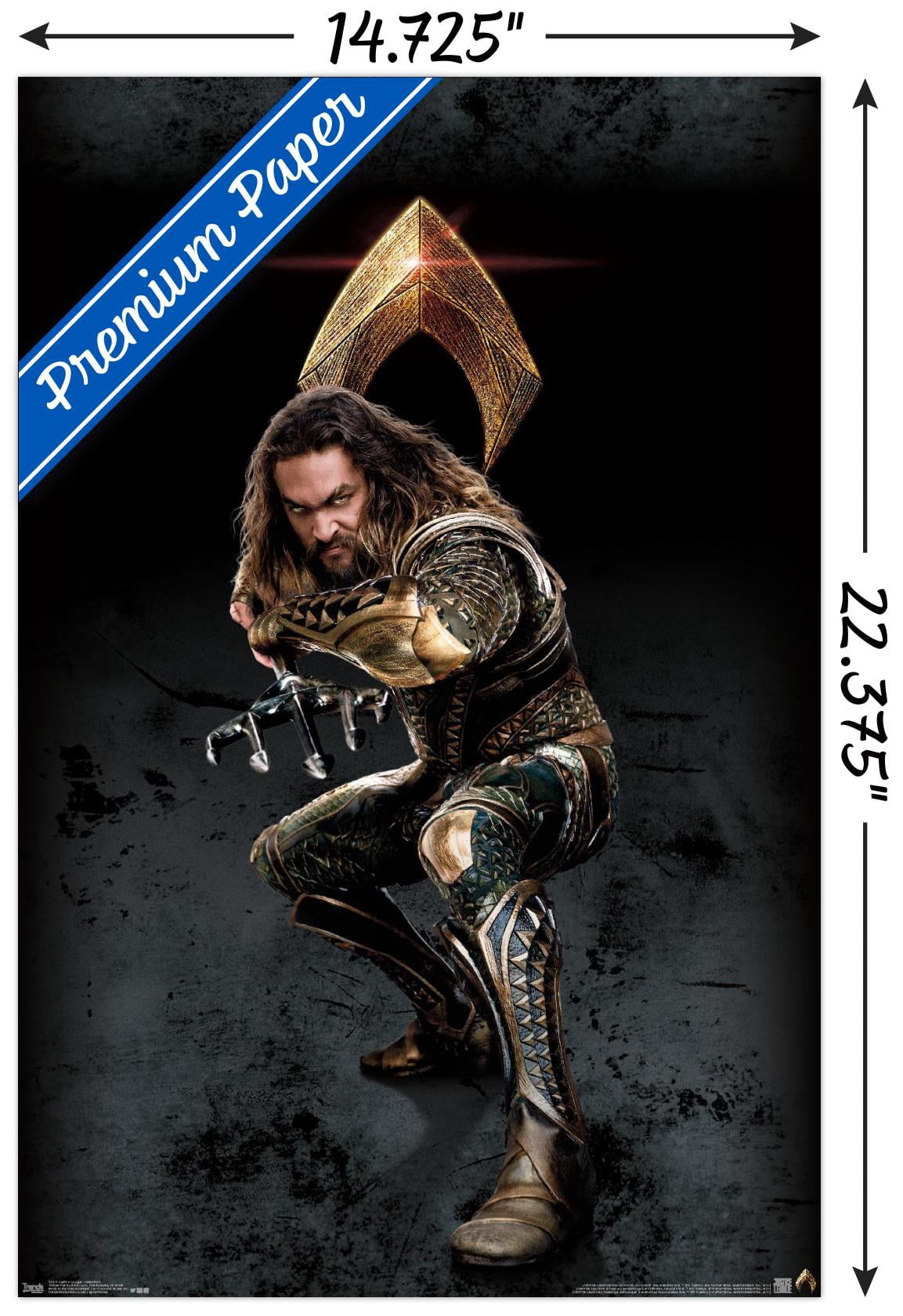 DC Comics Movie - Justice League - Aquaman Wall Poster, 14.725" x 22.375"
