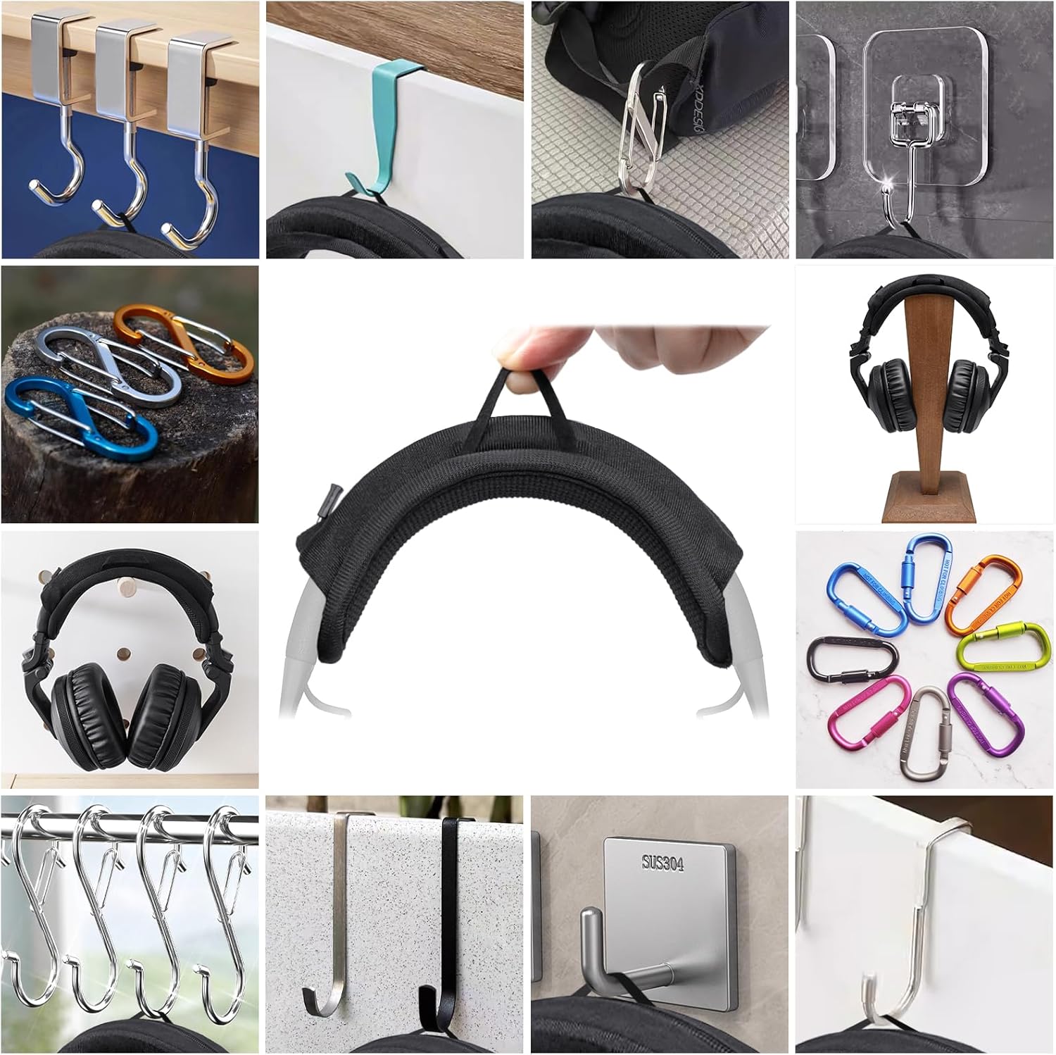 HRTGFD-Headband Cushion Cover Compatible with Anker Soundcore Space One, Space One-Pro, Space 1 Pro, Active Noise Cancelling Headphone, 6mm Thick Cushion, No Wobble Zipper Slider, with Hanging Loop