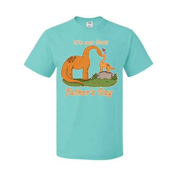 Inktastic It's Our 1st Father's Day Brontosaurus Family T-Shirt