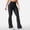 Black, variant on Cargo Yoga Flare Bootcut Leggings for Women High Waisted Tummy Control Multi Side Cargo Flap Pockets Soft Stretch Gym Fitness Daily Athletic Pants Gray S