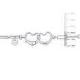 thumbnail image 2 of Everly Women's Fancy-Cut Sterling Silver Paper Clip Link Chain Double Heart Bracelet, 2 of 8